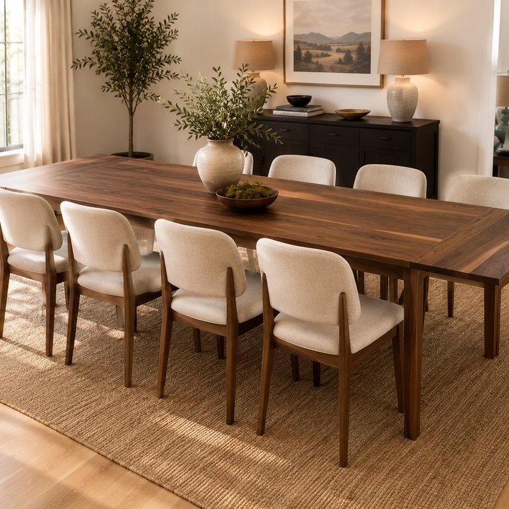 6' Tapered Leg Farmhouse Table Walnut