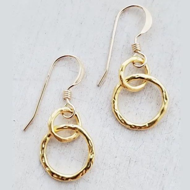 Gold Organic Earrings