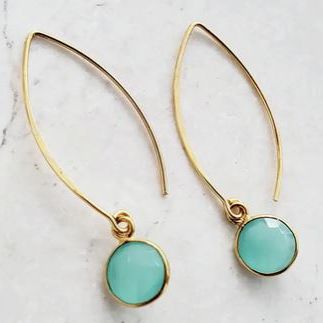 Chalcedony Marquis Earrings