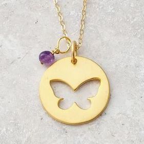 Silhouette Butterfly Necklace