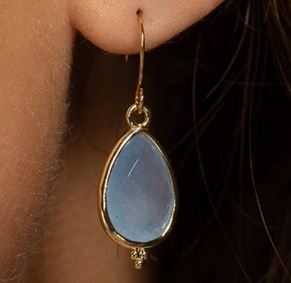 Light Blue Teardrop Earrings
