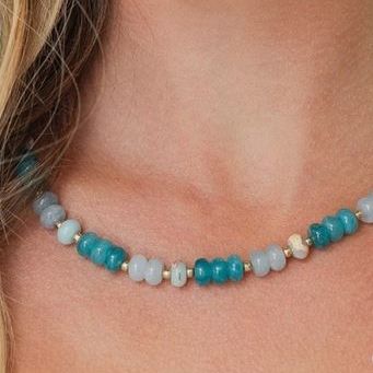 Light Blue/Teal Stone Necklace