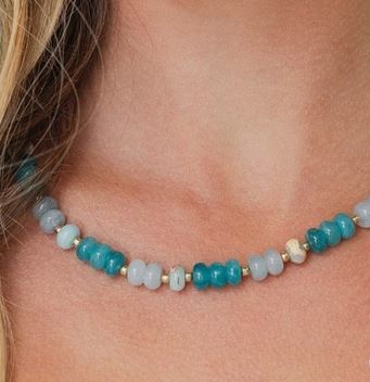 Light Blue/Teal Stone Necklace