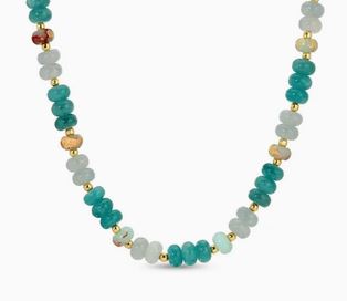 Light Blue/Teal Stone Necklace