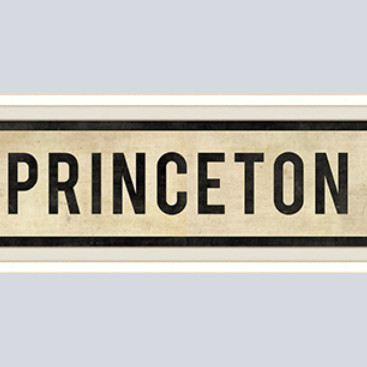 Princeton Sign Black Font On White