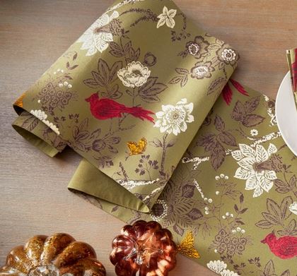 Autumn Toile Green Runner