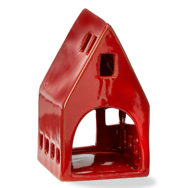 Medium Red House Tealight Holder