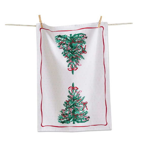 Holiday Bow Dishtowel