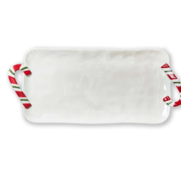Candy Cane Rectangular Platter