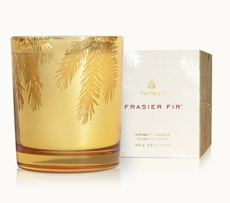 FFr Gold Poured Pine Needle Candle