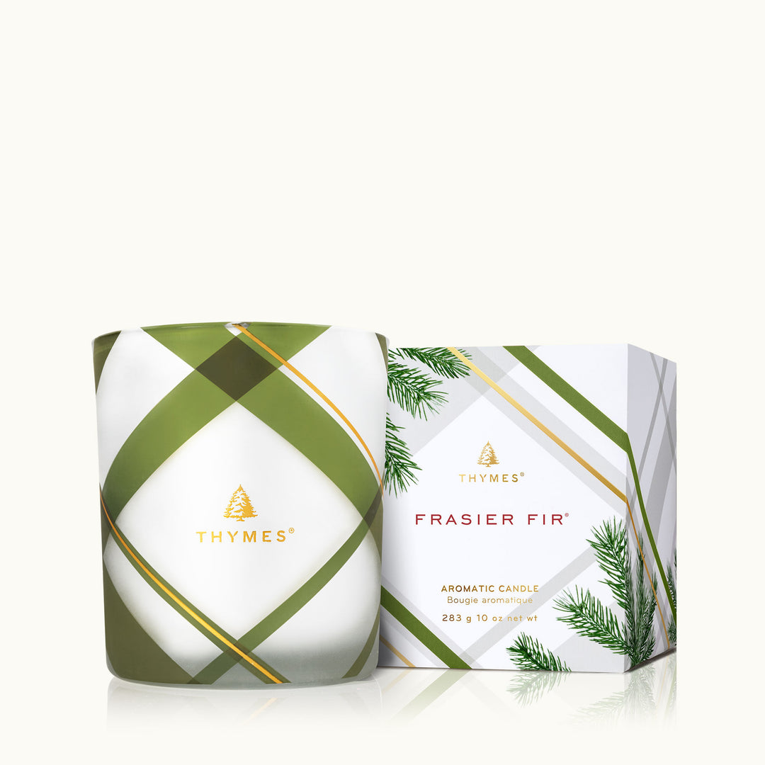 Frosted Medium Plaid Candle