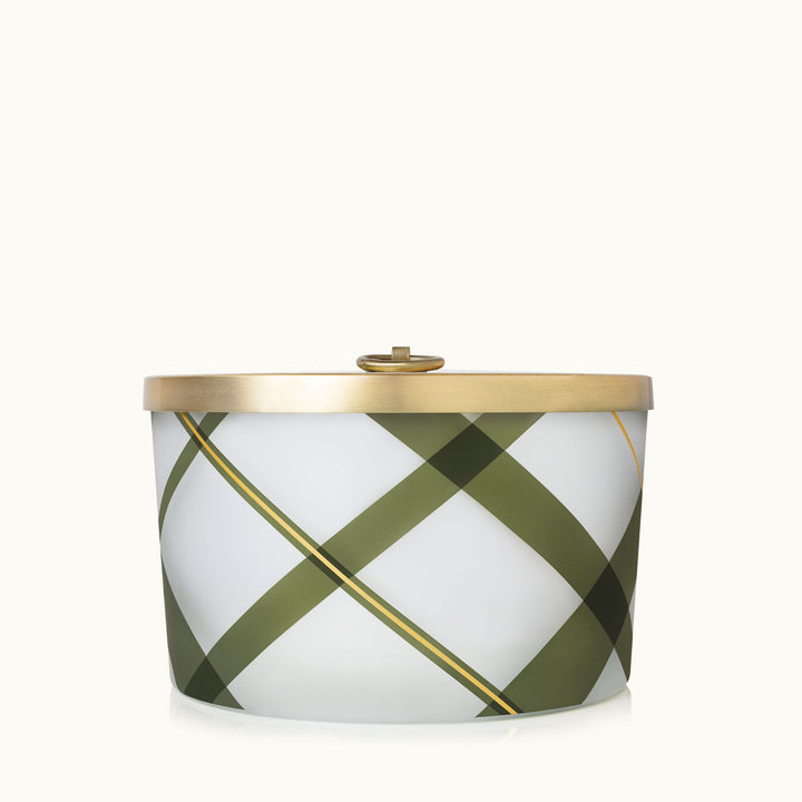 Frosted Plaid Large 3-Wick Candle