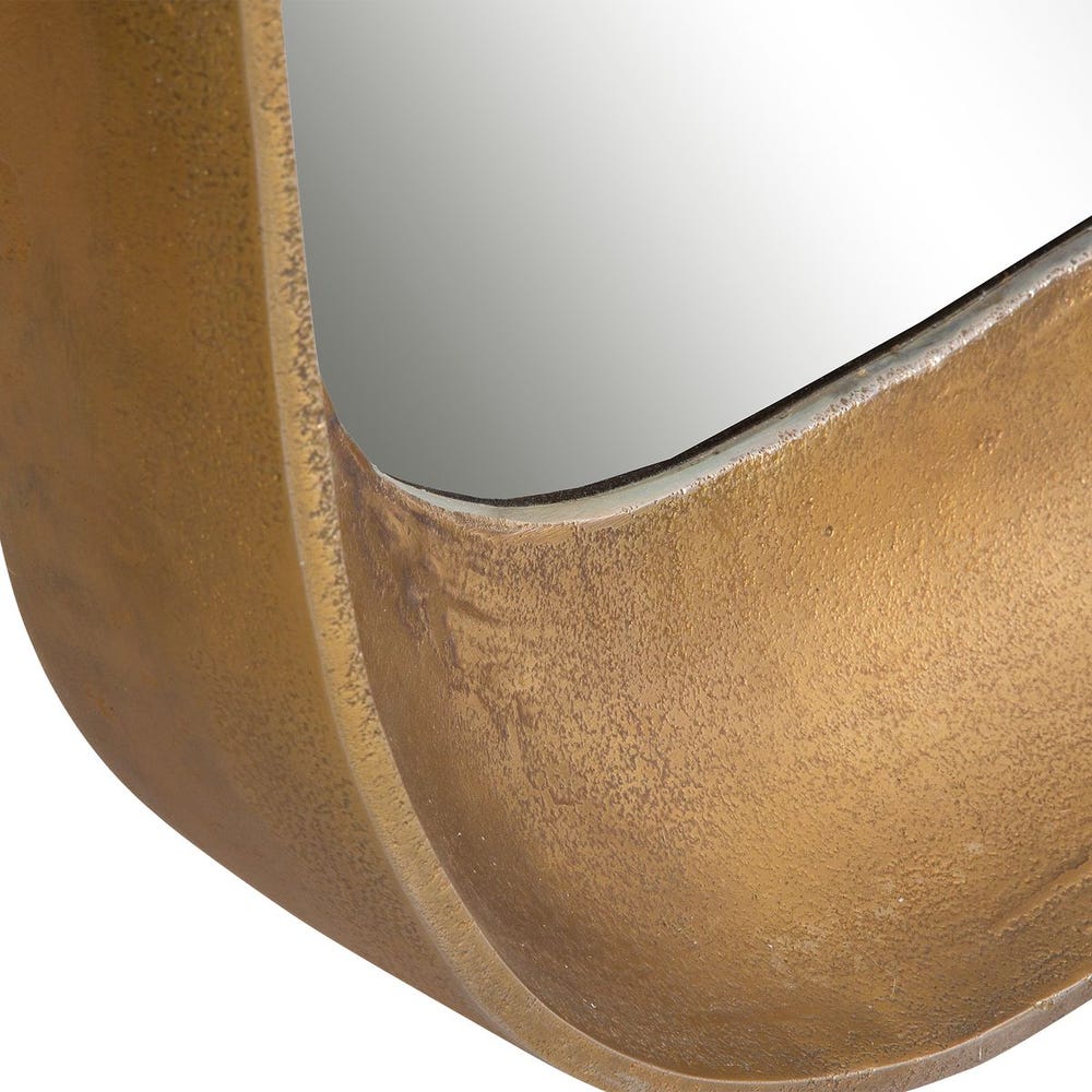 Bradano Arch Brass Mirror