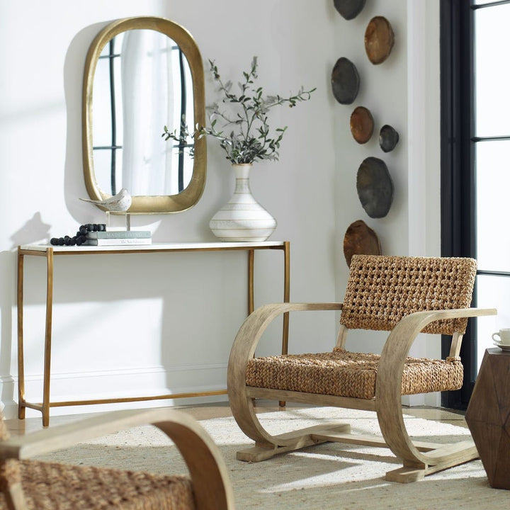 Bradano Arch Brass Mirror