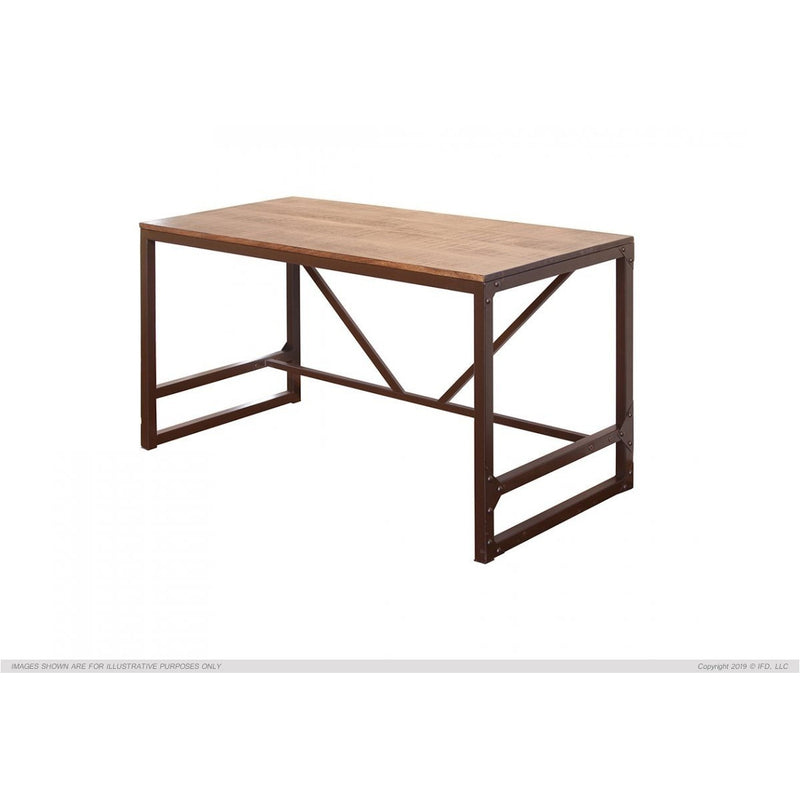 Writing Desk with Wood Top & Metal Base