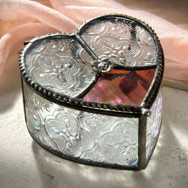 Vintage Rose Heart Box