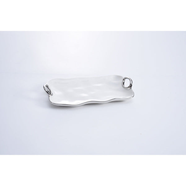 Pampa Bay Small White Platter With Handles