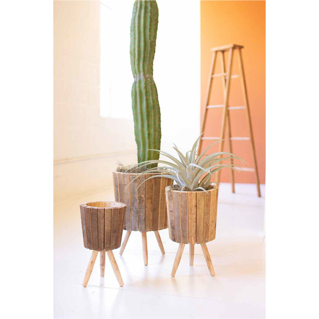 round wooden plant pots Round Wooden Planter (SM)