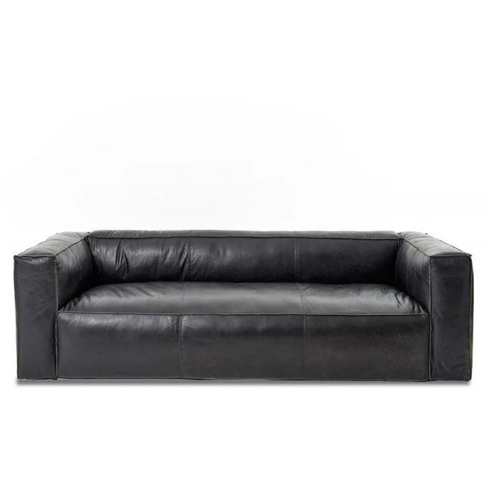 Cooper Leather Sofa in Black