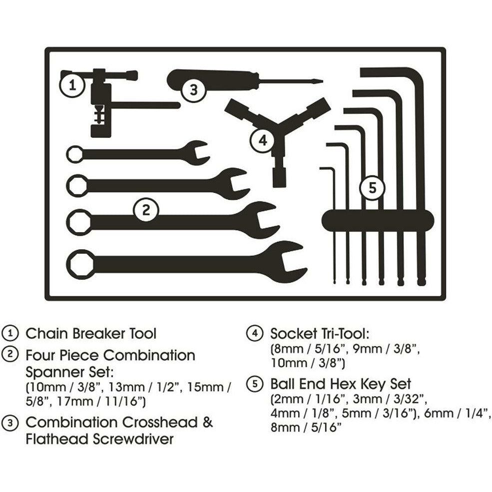 Bicycle Tool Kit in Wooden Box