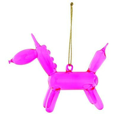 Balloon Unicorn Ornament (Pink)