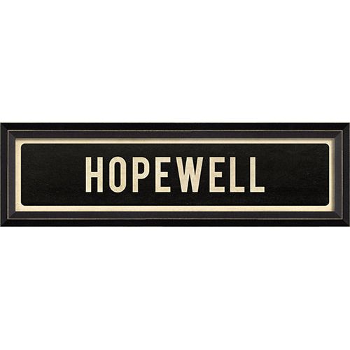 Hopewell Sign White Font On Black