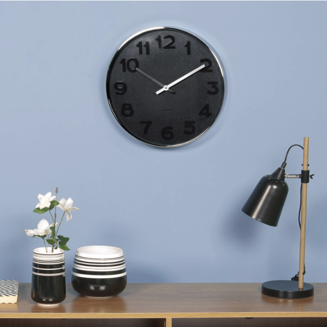 Mr. Black Numbers Wall Clock