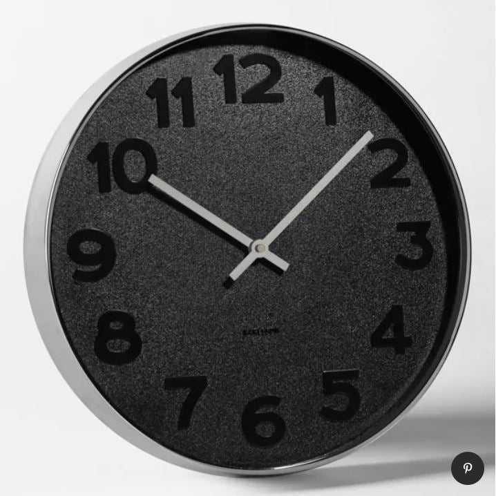 Mr. Black Numbers Wall Clock