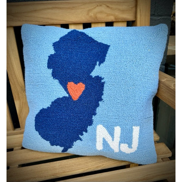 My Heart In NJ Pillow