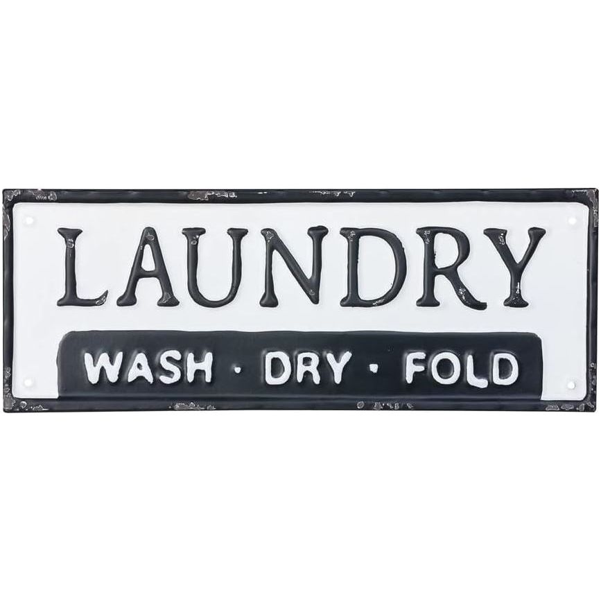 Metal Laundry Wash Sign