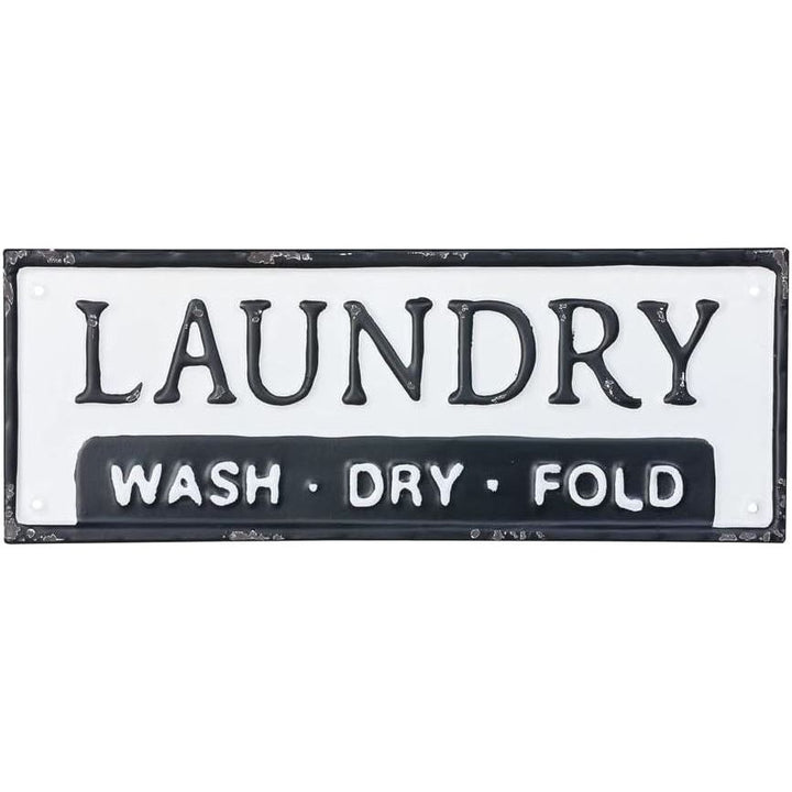 Metal Laundry Wash Sign