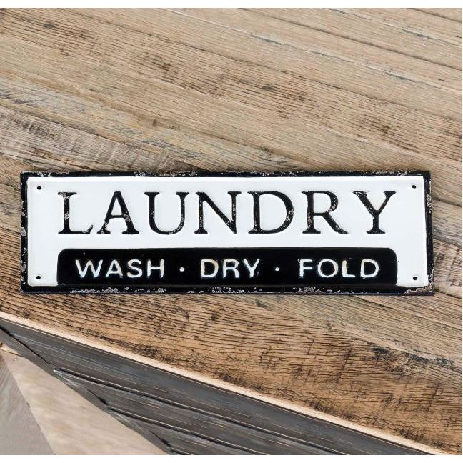 Metal Laundry Wash Sign
