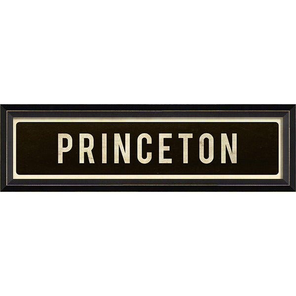 Princeton Sign White Font On Black
