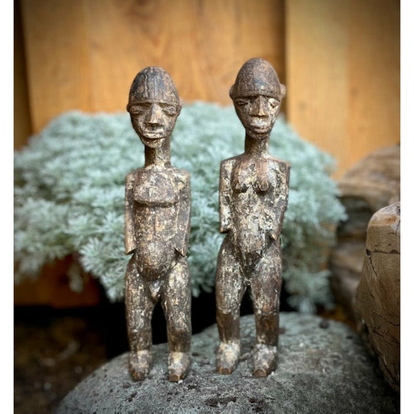 (Pair) Male Female African Statues