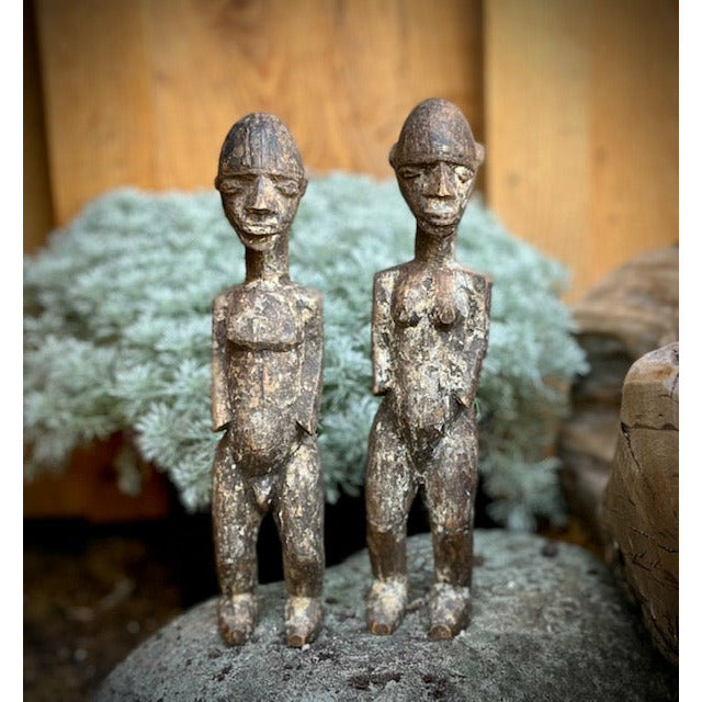 (Pair) Male Female African Statues
