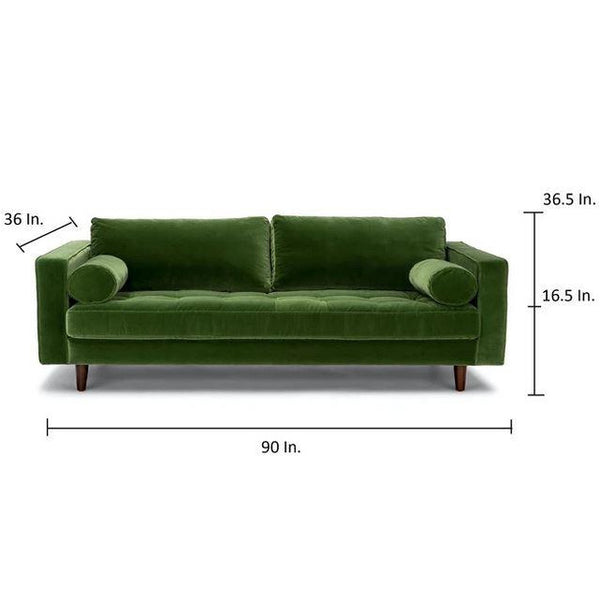 Roma Sofa - Emerald Green