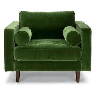 Roma Chair in Emerald Green Velvet