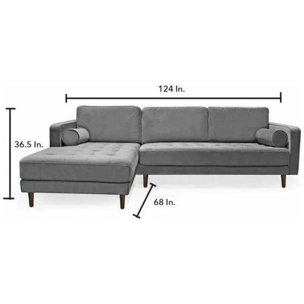 Roma Sectional - Dove Gray