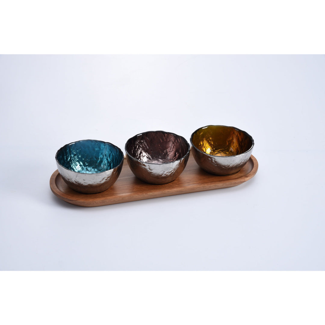 Pampa Bay Set of 3 Bowls On Wood