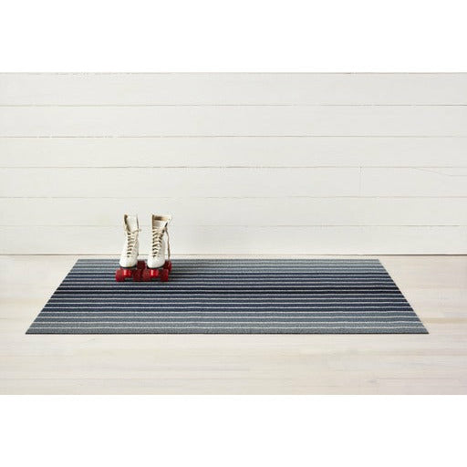 Block Stripe Denim 24X36 Shag Rug