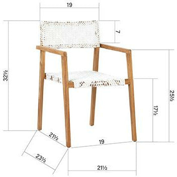 Deeta White Wash Chair