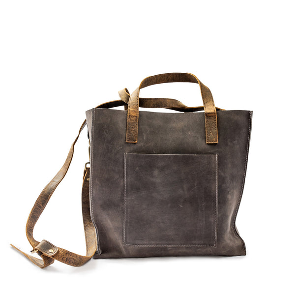 Ash Distressed Leather Tote