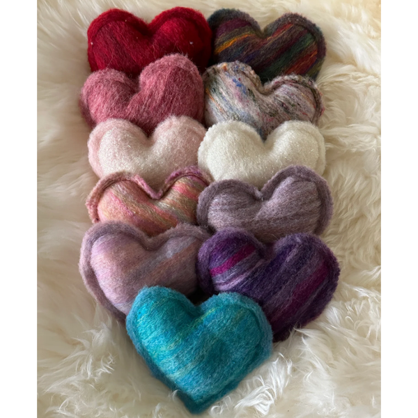 Felted Heart Soaps