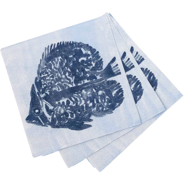 Indigo Fish Paper Napkins