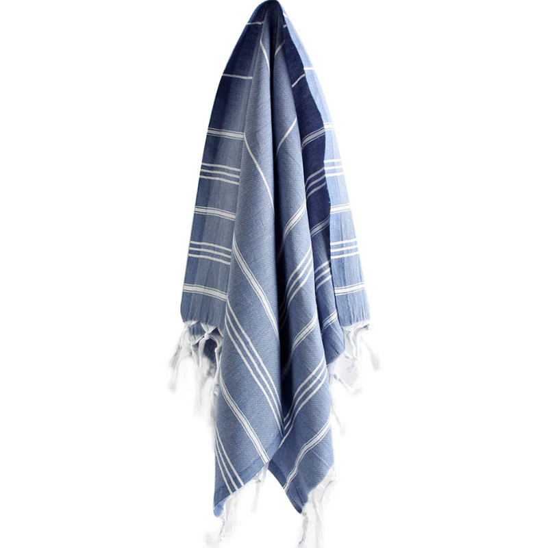 Grey Blue Turkish Hand Towel