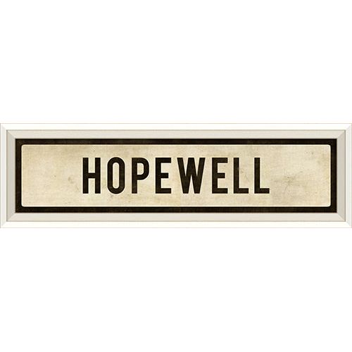Hopewell Sign Black Font On White