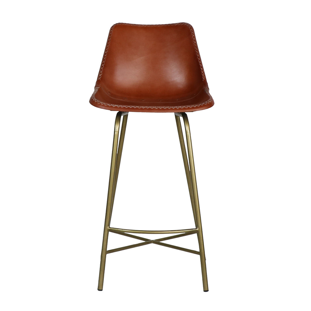 Whip Stitch Stool Brass