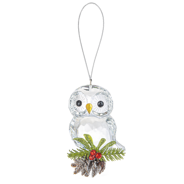 Owl and Pinecone Ornament