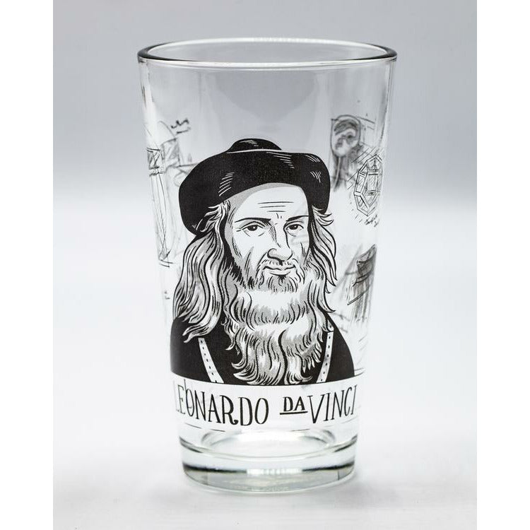 Leonardo Da Vinci Pint Glass