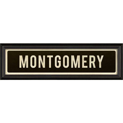 Montgomery Sign White Font On Black